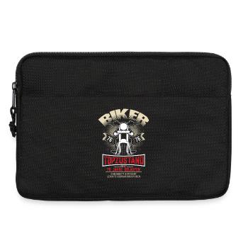 76e anniversaire d'un motard motocycliste - Sacoche pour ordinateur portable 13 pouces - noir - Devant