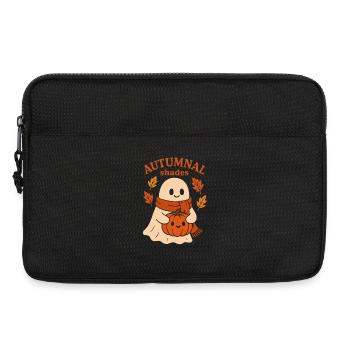 Herbstliche Kürbismotiv-Kreation - Laptoptasche 13" - Schwarz - Vorne