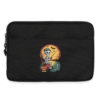 Skelet of an angler at full moon - Laptop bag 13" - black - Front