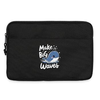 Ocean Protection: Big Waves Hit With - Laptop bag 13" - black - Front