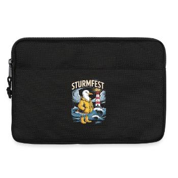  Sturmfest Möwe Am Leuchtturm Maritim Nordsee - Laptoptasche 13" - Schwarz - Vorne
