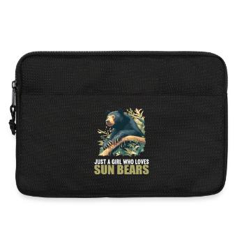 Sun Bear Malaienbär - Laptoptasche 13" - Schwarz - Vorne