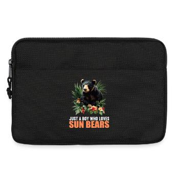 Sun Bear Malaienbär - Laptoptasche 13" - Schwarz - Vorne