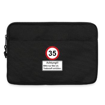 35 Caution only fill beer as fuel - Laptop bag 13" - black - Front