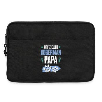 doberman hunde papa - Laptoptasche 13" - Schwarz - Vorne