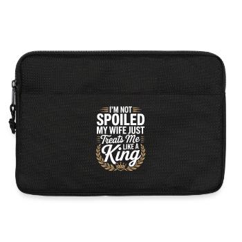 Not Spoiled My Wife Treats Like A King - Laptop bag 13" - black - Front