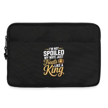 Not Spoiled My Wife Treats Like A King - Laptop bag 13" - black - Front