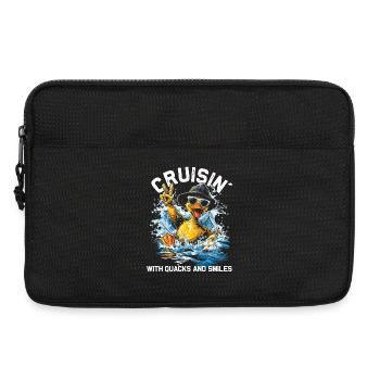 L’équipage d’un canard en caoutchouc profite d’une croisière - Sacoche pour ordinateur portable 13 pouces - noir - Devant
