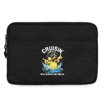 L’équipage d’un canard en caoutchouc profite d’une croisière - Sacoche pour ordinateur portable 13 pouces - noir - Devant