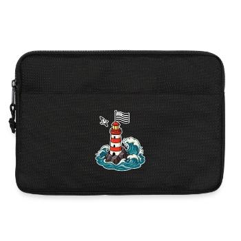 Bretagne Phare Breton Gwenn ha Du Fierté Bretonne - Sacoche pour ordinateur portable 13 pouces - noir - Devant