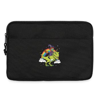 Sorcière Halloween Dinosaure Tyrannosaure T-Rex - Sacoche pour ordinateur portable 13 pouces - noir - Devant