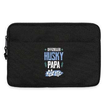 papa chien husky - Sacoche pour ordinateur portable 13 pouces - noir - Devant