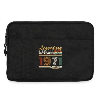 Octobre 1971 Vinatge Retro Cadeau Anniversaire - Sacoche pour ordinateur portable 13 pouces - noir - Devant