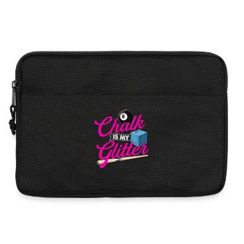 La craie est mon éclat - Citation de billard Cue Sports - Sacoche pour ordinateur portable 13 pouces - noir - Devant