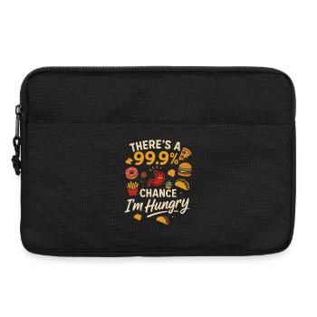 Il y a 99,9 % de chances que j'aie faim - Sacoche pour ordinateur portable 13 pouces - noir - Devant