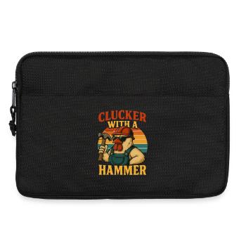 Bauerchicken – Clucker avec un marteau - Sacoche pour ordinateur portable 13 pouces - noir - Devant