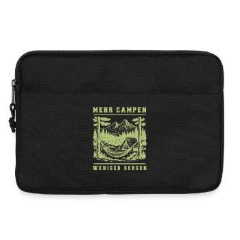 Plus Camping Moins de soucis Camping Aventure Rétro - Sacoche pour ordinateur portable 13 pouces - noir - Devant
