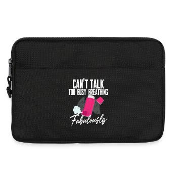 Asthma Asthmatiker Too Busy Breathing Fabulously - Laptoptasche 13" - Schwarz - Vorne