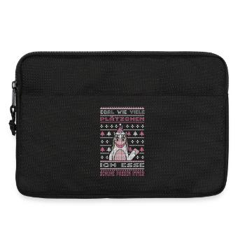 Weihnachtsgeschenk Einhorn Plätzchen Schuhe - Laptoptasche 13" - Schwarz - Vorne