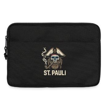 St.Pauli Kiez Hamburg Totenkopf Sankt Pauli - Laptoptasche 13" - Schwarz - Vorne