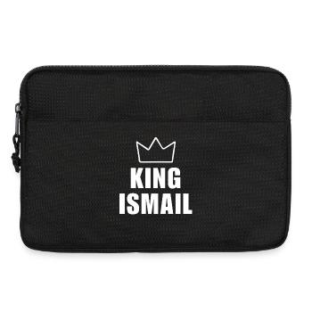 Nom d'Ismail avec la lettre I - T-shirt King Crown - Sacoche pour ordinateur portable 13 pouces - noir - Devant