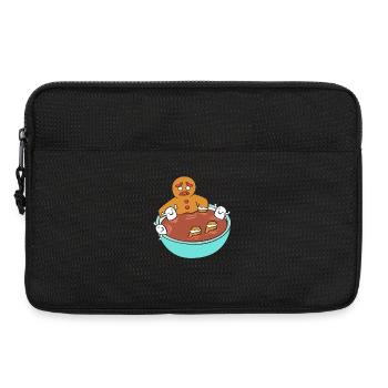 Bonhomme en pain d'épices de Noël - Sacoche pour ordinateur portable 13 pouces - noir - Devant