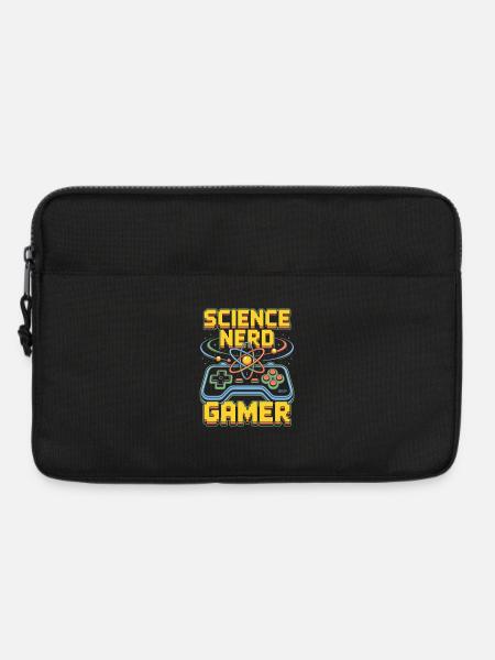 Science Nerd Gamer Atom Controller Wissenschaft - Laptoptasche 13" - Schwarz