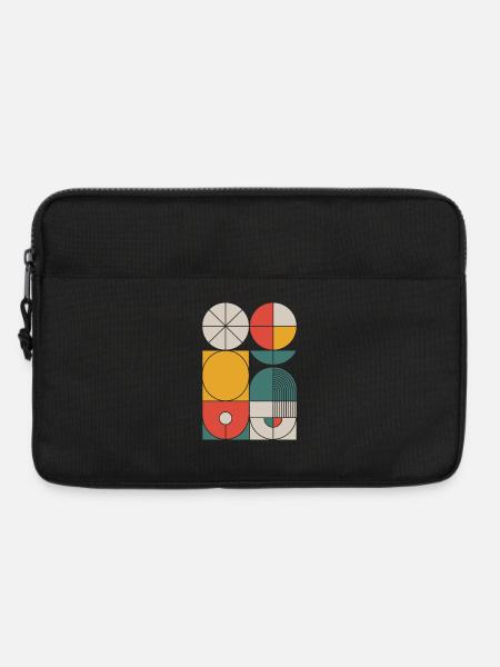 Bauhaus Geometrische Formen Komposition - Laptoptasche 13" - Schwarz