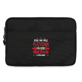 Weihnachtsgeschenk Plätzchen Wichteln Lustig - Laptoptasche 13" - Schwarz - Vorne