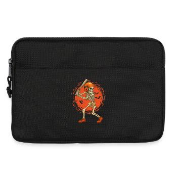 Skelett Baseballspieler gruselig Halloween - Laptoptasche 13" - Schwarz - Vorne