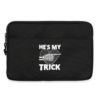 He's My Trick Funny Halloween Couple - Laptop bag 13" - black - Front