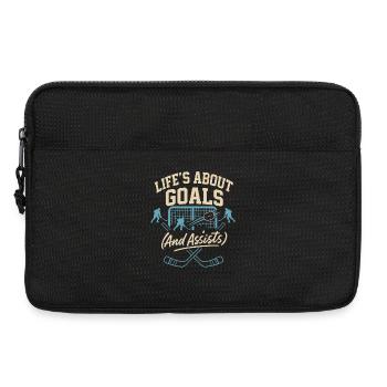 Ich bin nicht zum Reden hier - Laptoptasche 13" - Schwarz - Vorne