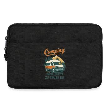 Camping Parce que le loyer est trop cher Camping d’aventure - Sacoche pour ordinateur portable 13 pouces - noir - Devant