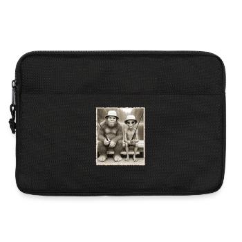 Pêche, Pêcheur, Pêcheur, Pêche, Bigfoot, Alien - Sacoche pour ordinateur portable 13 pouces - noir - Devant