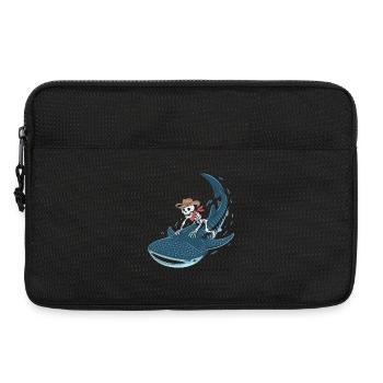 Cowboy Skelett auf Walhai - Laptoptasche 13" - Schwarz - Vorne