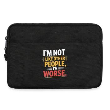 I'm Not Like Other People I'm Worse Frech Gothic - Laptop bag 13" - black - Front