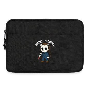 Michael Meowers Parodie effrayante de chat d’Halloween - Sacoche pour ordinateur portable 13 pouces - noir - Devant