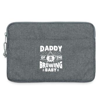 Papa du bébé brassicole Révélation d’Halloween - Sacoche pour ordinateur portable 13 pouces - gris chiné - Devant