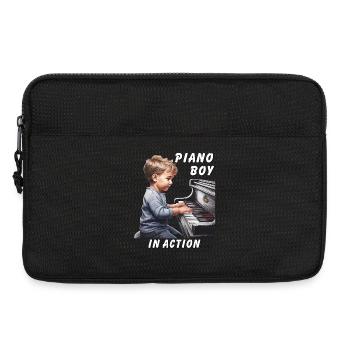 PIANO BOY IN ACTION - Laptop bag 13" - black - Front