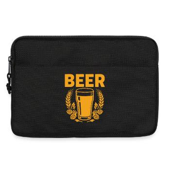 Vintage Bierglas mit Hopfen - Laptoptasche 13" - Schwarz - Vorne