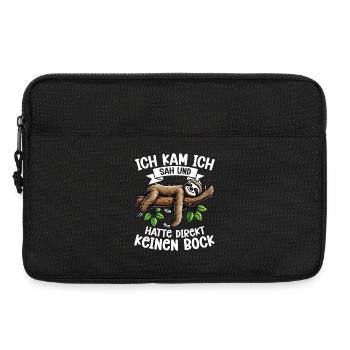 Ich Kam Ich Sah Und Hatte Direkt Keinen Bock - Laptoptasche 13" - Schwarz - Vorne