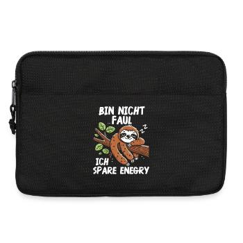 I'm not lazy I'm saving energy - Laptop bag 13" - black - Front