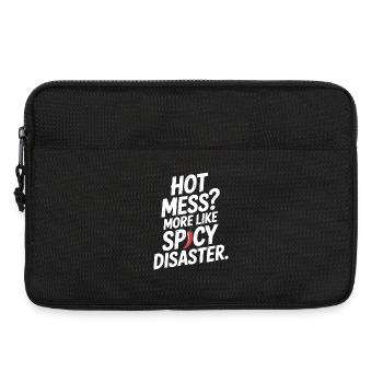 Heißes Chaos? Eher wie Spicy Disaster - Laptoptasche 13" - Schwarz - Vorne