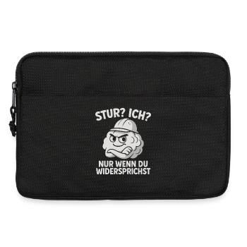 Stur? Ich? Nur wenn du wiedersprichst  - Laptoptasche 13" - Schwarz - Vorne