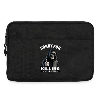 Sensenmann Spruch sorry for killing your vibe Tod - Laptoptasche 13" - Schwarz - Vorne