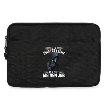 Qui rit la dernière Faucheuse Mort Halloween Dicton - Sacoche pour ordinateur portable 13 pouces - noir - Devant