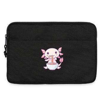 Mignon axolotl avec nouilles - Sacoche pour ordinateur portable 13 pouces - noir - Devant