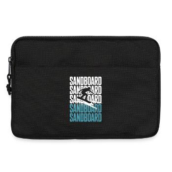 Sandboarder rétro Sandboarding d’été - Sacoche pour ordinateur portable 13 pouces - noir - Devant