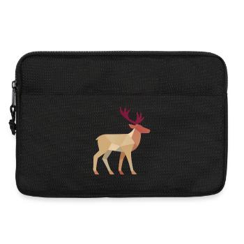 Rentier mit roten Geweihen – Skandi Design - Laptoptasche 13" - Schwarz - Vorne