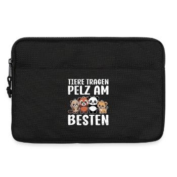 Tierschutz TIERE TRAGEN PELZ AM BESTEN - Laptoptasche 13" - Schwarz - Vorne